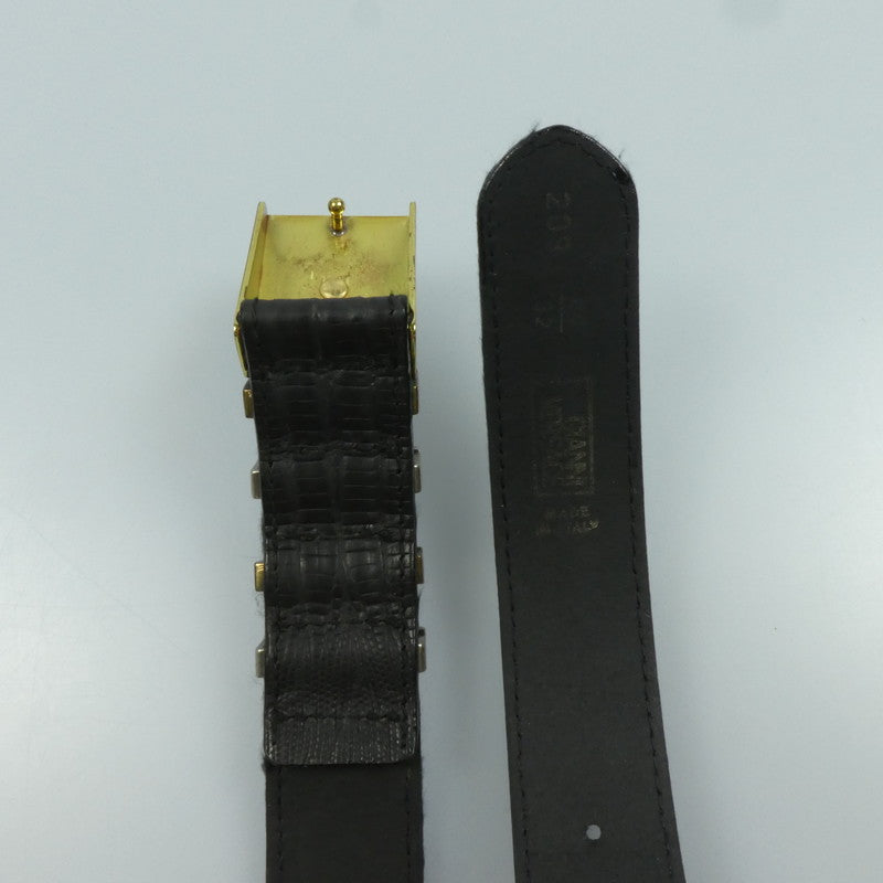 【中古】VERSACE | ヴェルサーチ 4連メデューサバックル ベルト サイズ:80/32