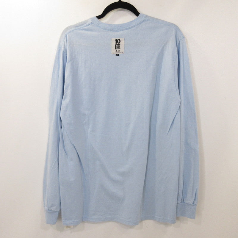【中古】10匣(TENBOX) | テンボックス GIRL L/S TEE 長袖Tシャツ ブルー サイズ:M
