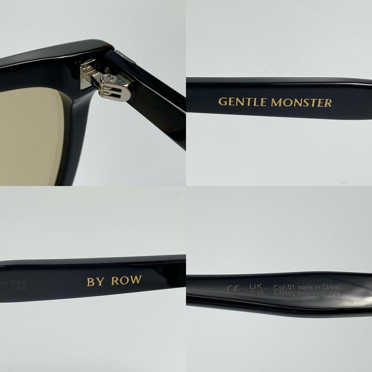 【中古】GENTLE MONSTER | ジェントルモンスター BY ROW サングラス 62□18 ブラック