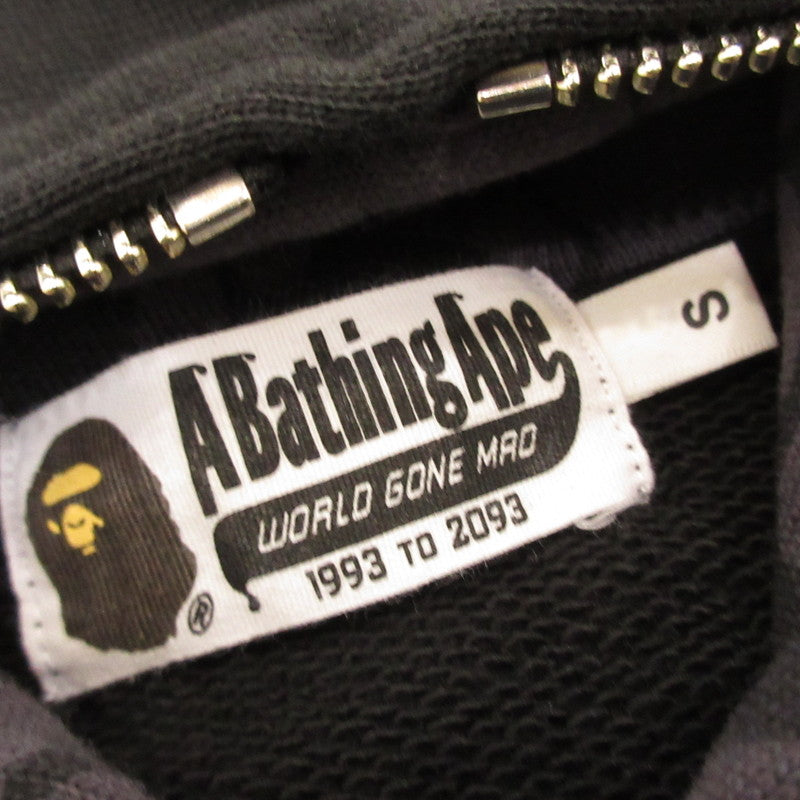 【中古】A BATHING APE | アベイシングエイプ METAL ONE POINT FULL ZIP HOODIE パーカー 001ZPL301301M ブラック サイズ:S