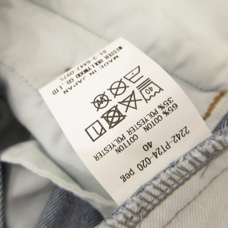 【中古】N.HOOLYWOOD | エヌハリウッド WIDE PANTS デニムパンツ 2242-PT24-020 ブルー サイズ:40
