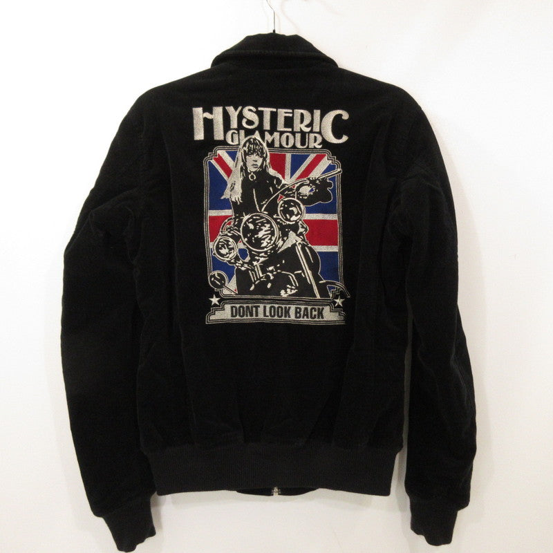 【中古】HYSTERIC GLAMOUR | ヒステリックグラマー DON'T LOOK BACK UK ブルゾン 4AB-1592 ブラック サイズ:M