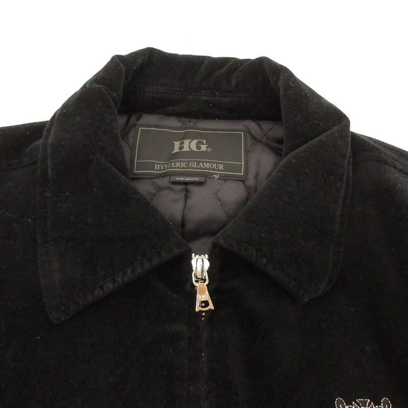 【中古】HYSTERIC GLAMOUR | ヒステリックグラマー DON'T LOOK BACK UK ブルゾン 4AB-1592 ブラック サイズ:M