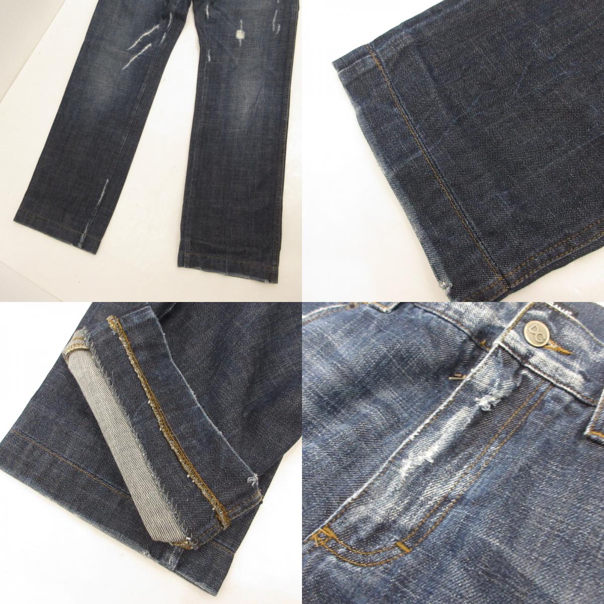 【中古】DOLCE&GABBANA | ドルチェアンドガッバーナ デニムパンツ G3T2CD/G8486 国内正規品 ネイビー サイズ:48