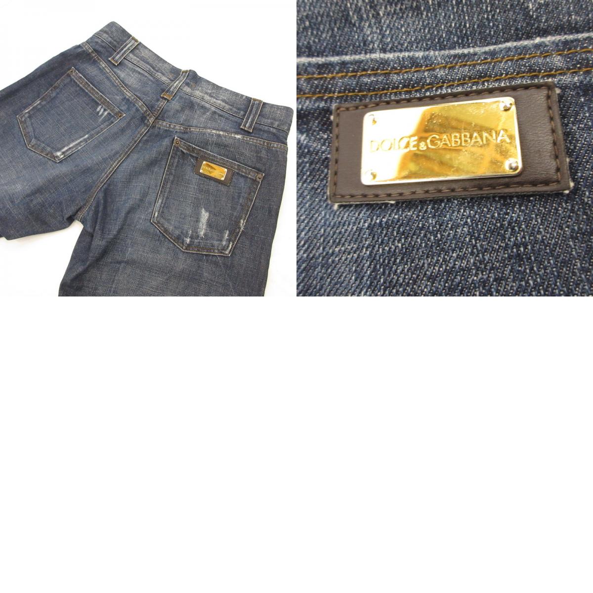 【中古】DOLCE&GABBANA | ドルチェアンドガッバーナ デニムパンツ G3T2CD/G8486 国内正規品 ネイビー サイズ:48