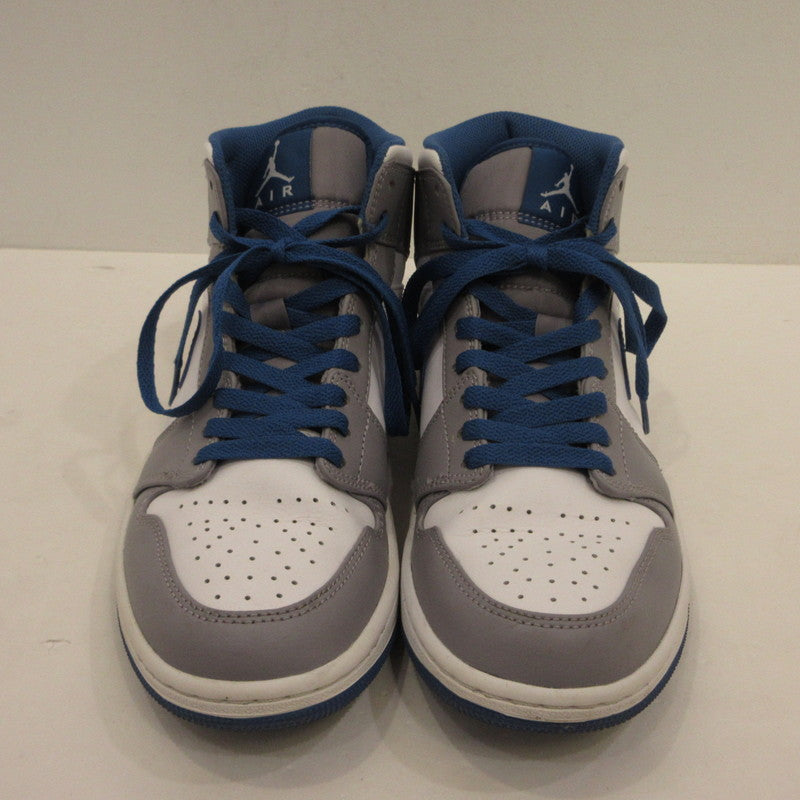 【中古】NIKE | ナイキ AIR JORDAN 1 MID TRUE BLUE スニーカー DQ8426-014 2023S/S グレー 25.5cm