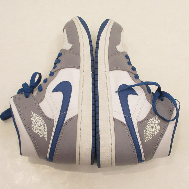 【中古】NIKE | ナイキ AIR JORDAN 1 MID TRUE BLUE スニーカー DQ8426-014 2023S/S グレー 25.5cm