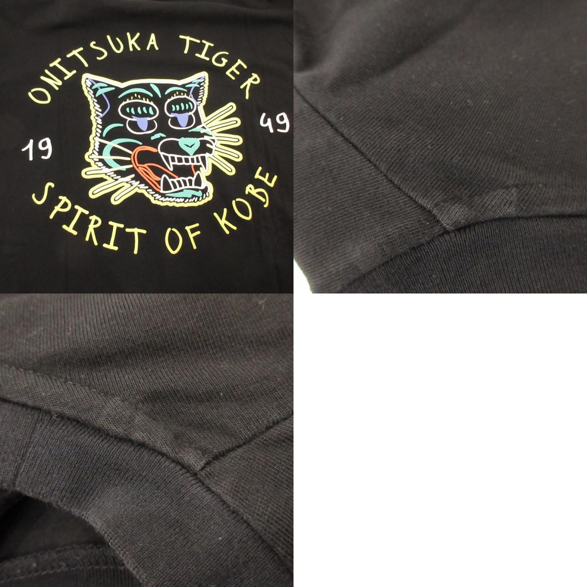 【中古】ONITSUKA TIGER | オニツカタイガー LONG SLEEVE GRAPHIC TEE 長袖Tシャツ 2183B163 ブラック サイズ:L