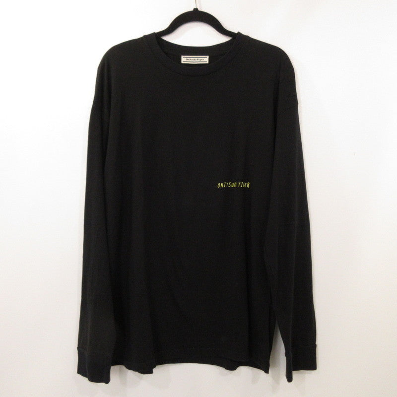 【中古】ONITSUKA TIGER | オニツカタイガー LONG SLEEVE GRAPHIC TEE 長袖Tシャツ 2183B163 ブラック サイズ:L