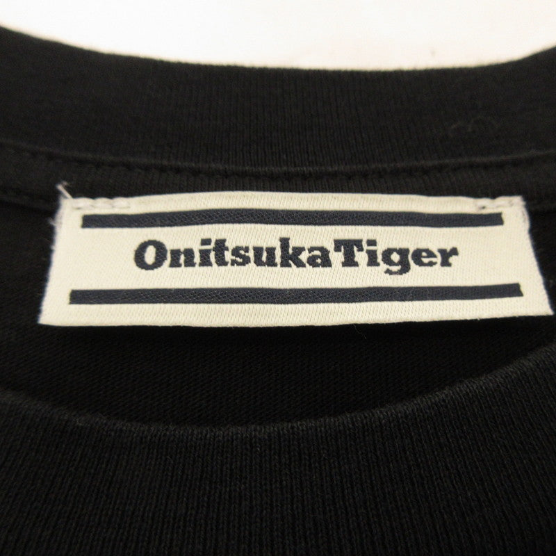 【中古】ONITSUKA TIGER | オニツカタイガー LONG SLEEVE GRAPHIC TEE 長袖Tシャツ 2183B163 ブラック サイズ:L