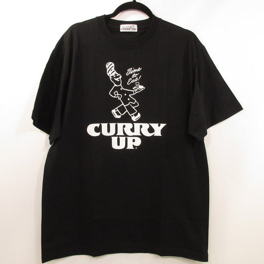 【中古】CURRY UP | カリーアップカレーアップ CURRY UP T-SHIRT? 半袖Tシャツ ブラック サイズ:XL