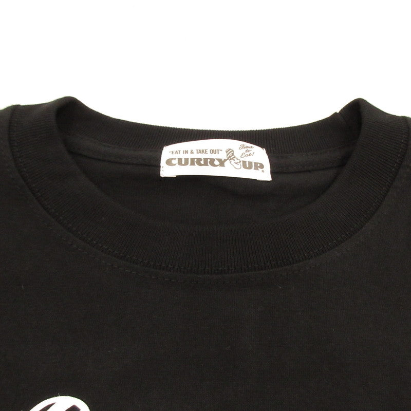 【中古】CURRY UP | カリーアップカレーアップ CURRY UP T-SHIRT? 半袖Tシャツ ブラック サイズ:XL