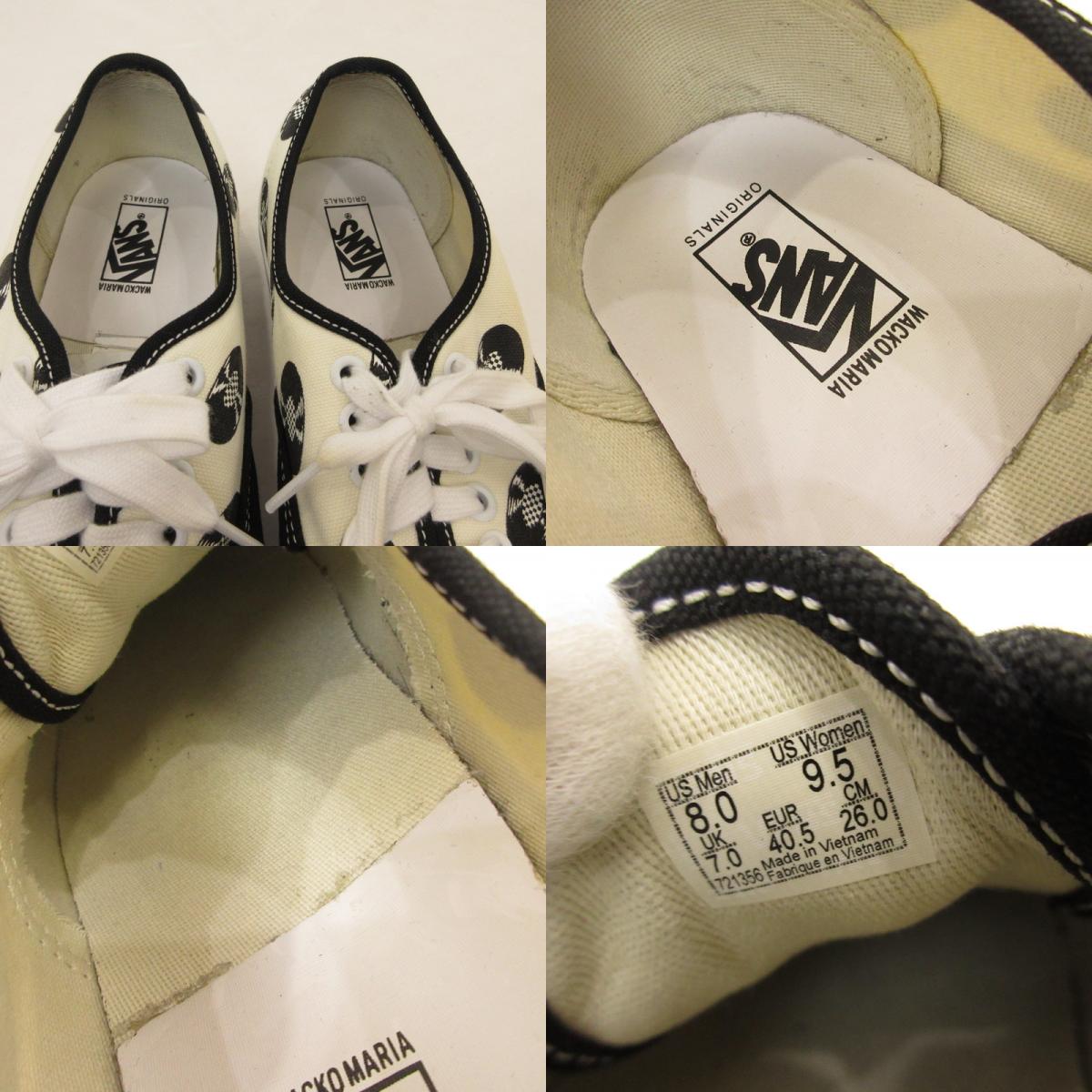 【中古】WACKOMARIA | ワコマリア OG Authentic LX Classic White-Records スニーカー VN0A4BV95921 26cm