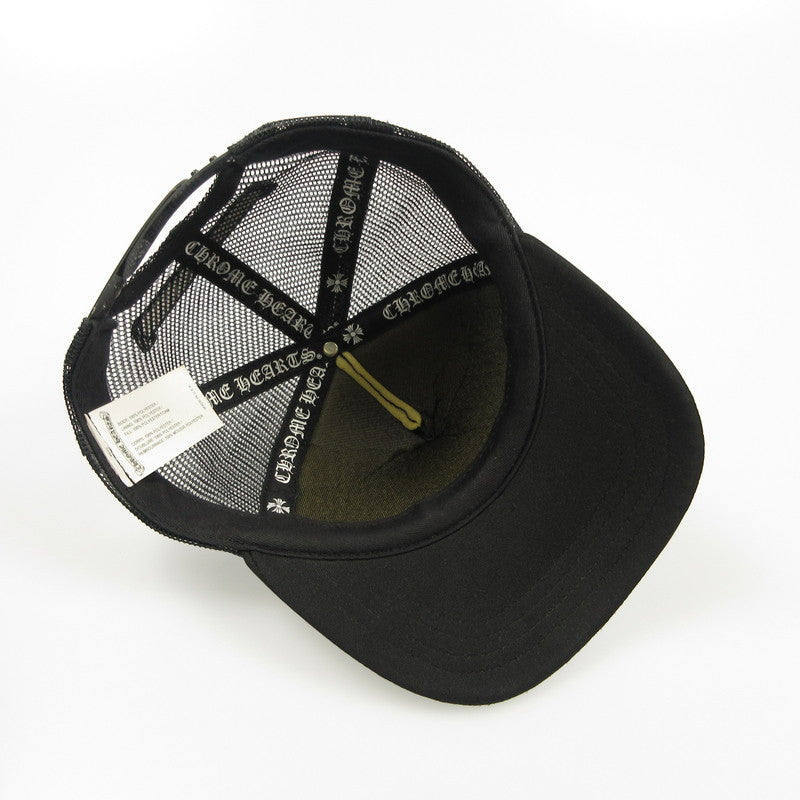 【中古】CHROME HEARTS | クロムハーツ MLTCOL CEM CRS Trucker Cap キャップ サイズ:ONE 国内正規品 ブラック