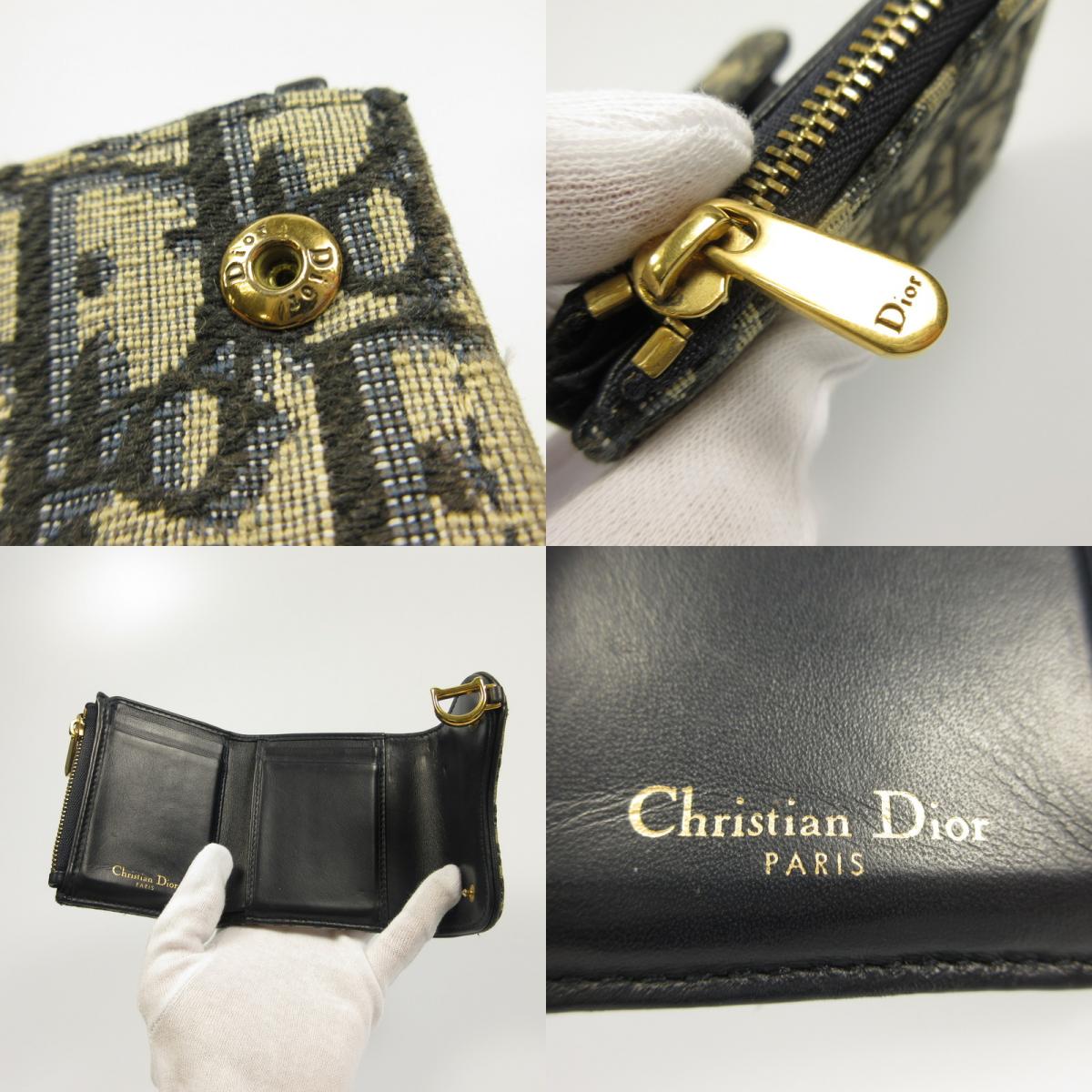 【中古】Christian Dior | クリスチャンディオール Saddle Lotus 三つ折り財布 S5652CTZQ_M928