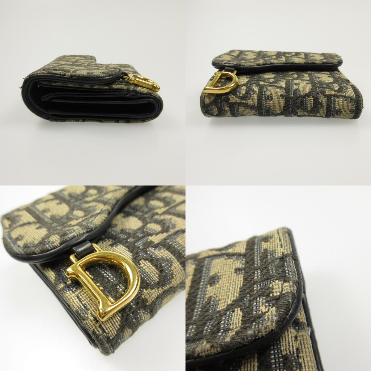【中古】Christian Dior | クリスチャンディオール Saddle Lotus 三つ折り財布 S5652CTZQ_M928