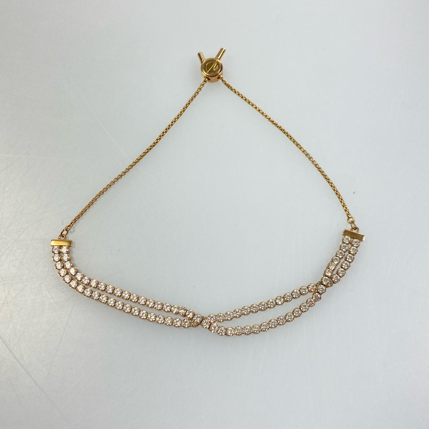【中古】SWAROVSKI | スワロフスキー Matrix Tennis ブレスレット 5224182 ゴールド