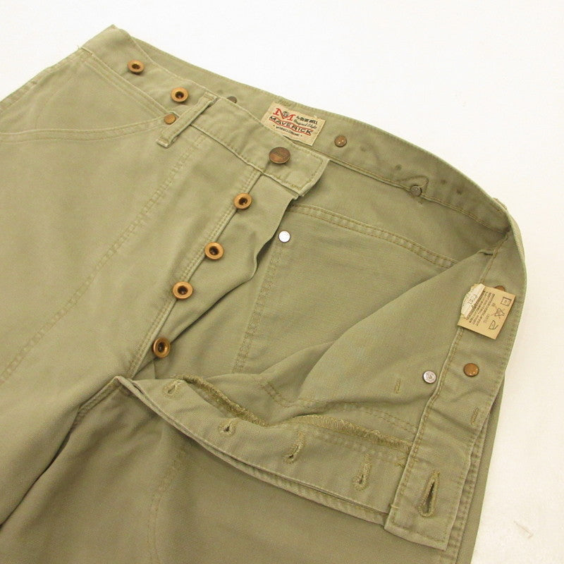 【中古】 シンチバックダブルニー パンツ E1055 年式:80s ラングラージャパン カーキ
