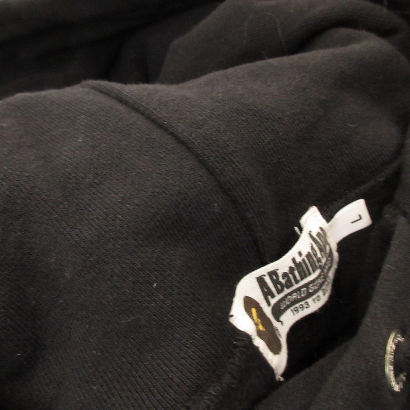 【中古】A BATHING APE | アベイシングエイプ TOM AND JERRY FOOTPRINTS PULLOVER HOODIE パーカー 001PPH231911X ブラック サイズ:L
