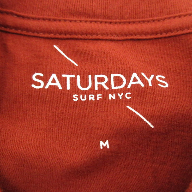 【中古】SATURDAYS NYC | サタデーズ サタデイズ 半袖Tシャツ ボルドー/バーガンディー サイズ:M