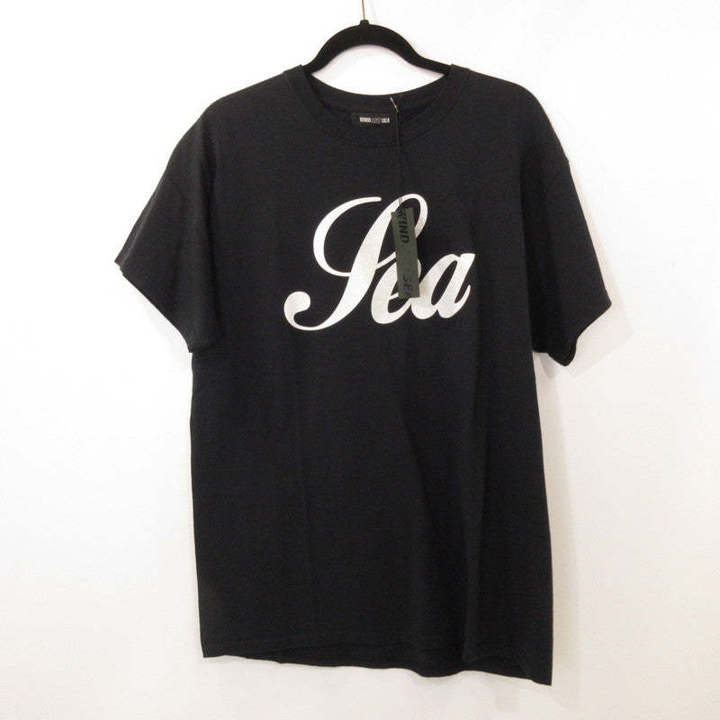 【中古】WIND AND SEA | ウィンダンシーウインダンシー GLITTER TEE 半袖Tシャツ WDS-HNK-17 ブラック サイズ:L