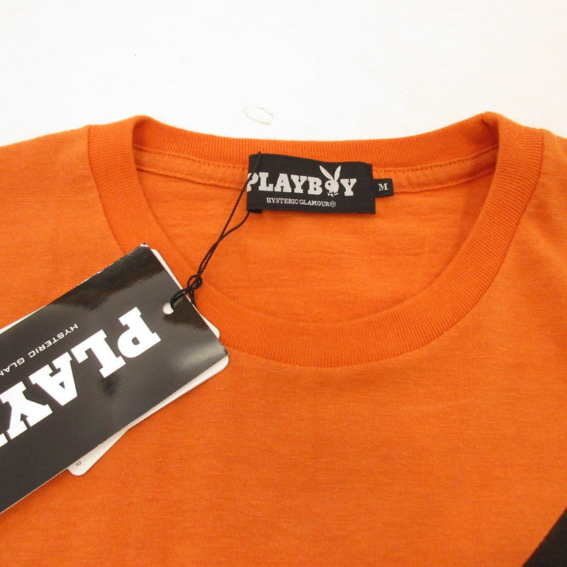 【中古】HYSTERIC GLAMOUR | ヒステリックグラマー SEPTEMBER 69 半袖Tシャツ 1242CT02 オレンジ サイズ:M