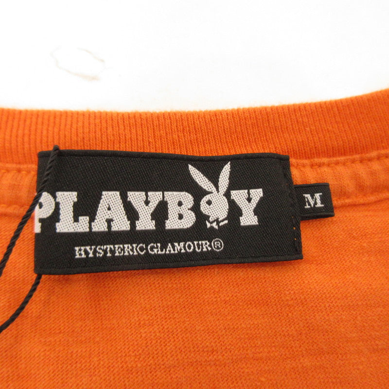 【中古】HYSTERIC GLAMOUR | ヒステリックグラマー SEPTEMBER 69 半袖Tシャツ 1242CT02 オレンジ サイズ:M