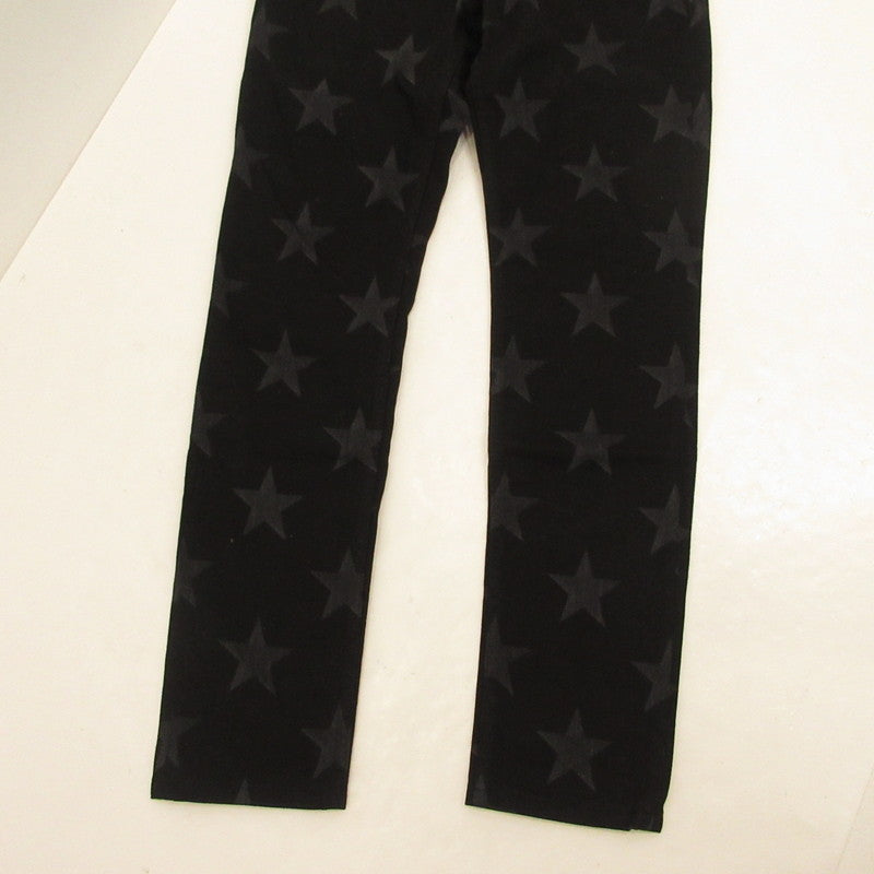【中古】TAKAHIRO MIYASHITA TheSoloist. | タカヒロミヤシタソザソロイスト star patterned stretch slim tapered 6 pocket jean デニムパンツ SMD.0002 ブラック サイズ:34