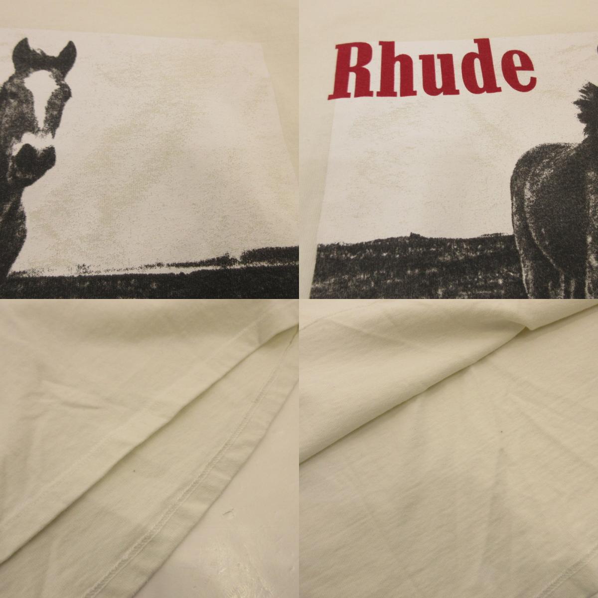 【中古】RHUDE | ルード Horse S/S T-Shirt 半袖Tシャツ ホワイト サイズ:M