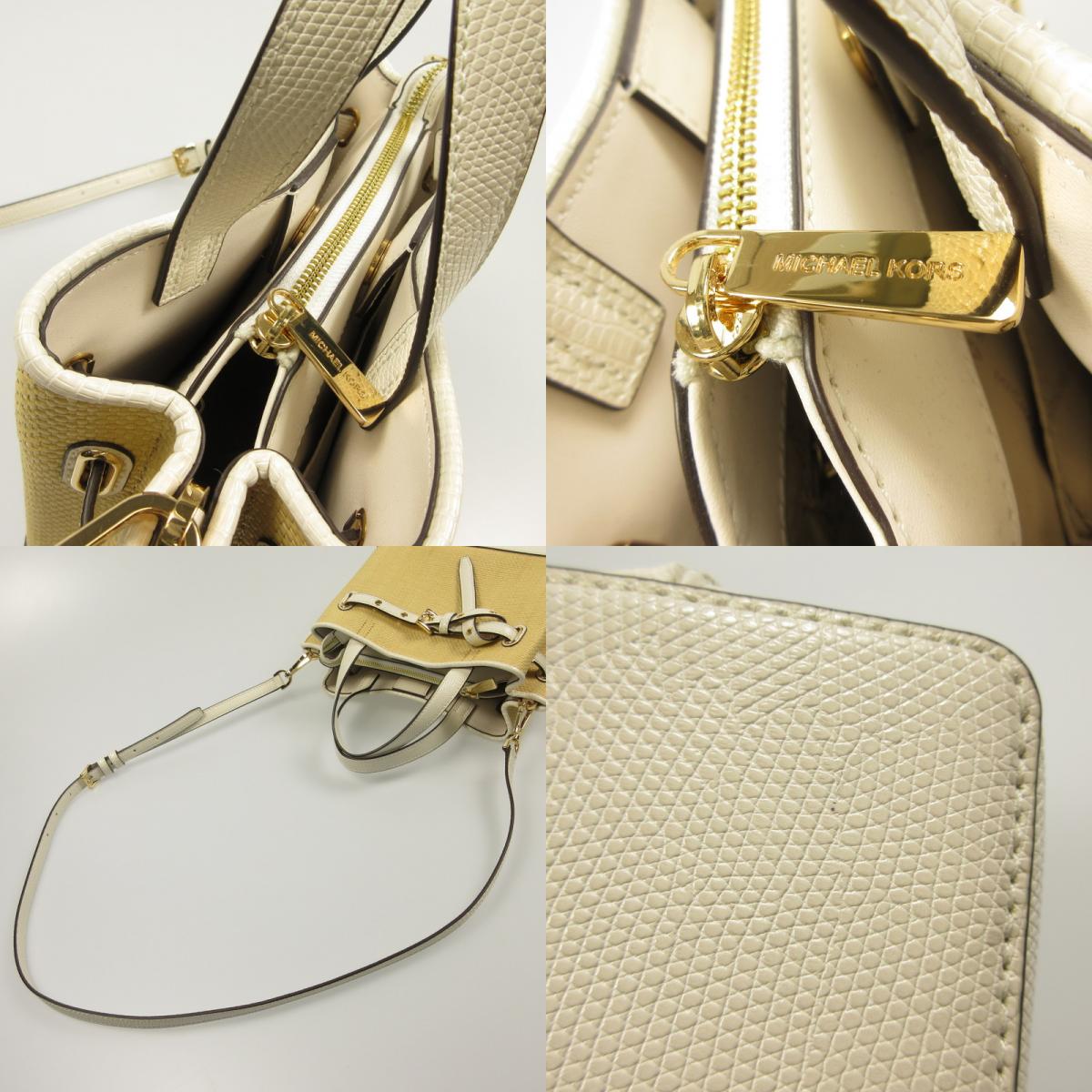 【中古】Michael Kors | マイケルコース EMILIA サッチェルスモール その他バッグ 35T2GU5S1W 2022S/S ベージュ