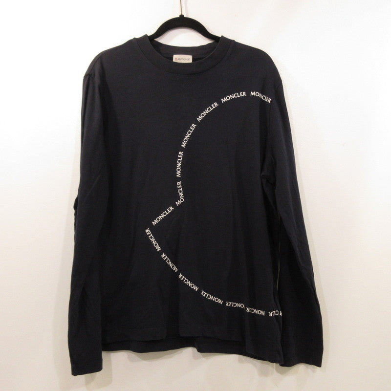 【中古】MONCLER | モンクレール 長袖Tシャツ H10918D00009 国内正規品 ネイビー サイズ:L