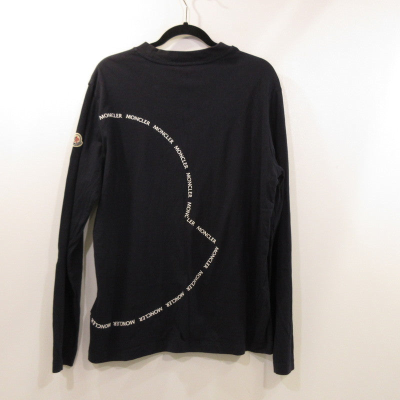 【中古】MONCLER | モンクレール 長袖Tシャツ H10918D00009 国内正規品 ネイビー サイズ:L