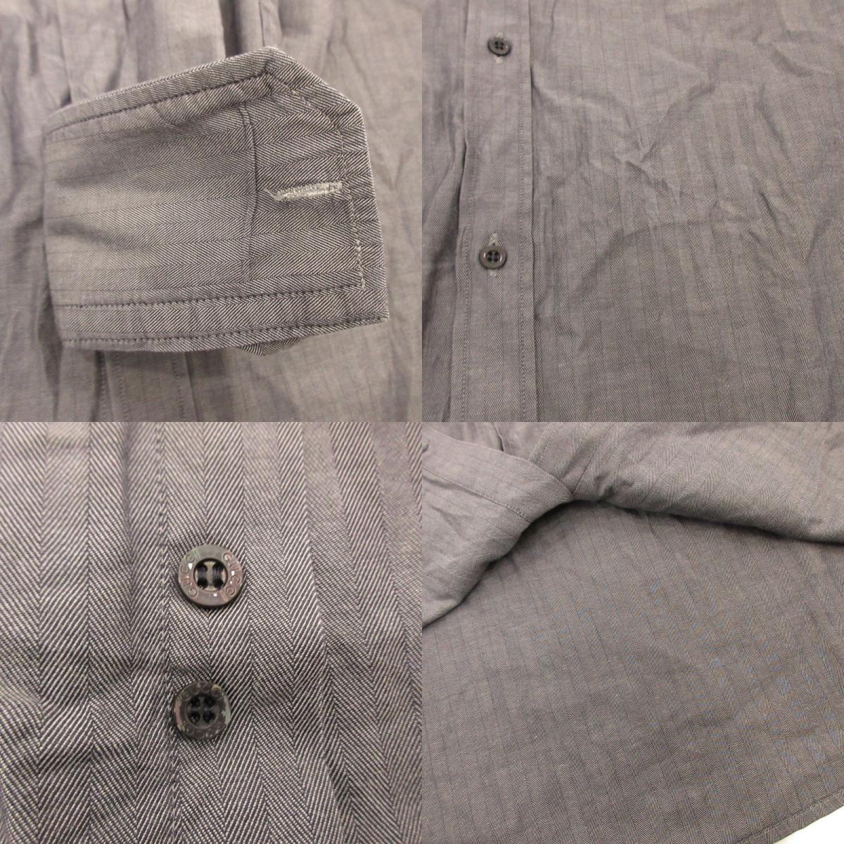 【中古】GUCCI | グッチ 長袖シャツ 20726-23178 国内正規品 グレー サイズ:40