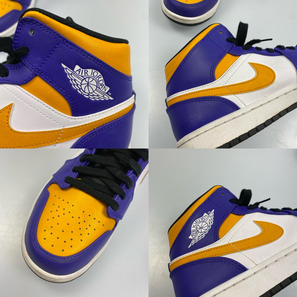 【中古】NIKE | ナイキ AIR JORDAN 1 MID LAKERS スニーカー DQ8426-517 年式:2022A/W マルチカラー 25.5cm