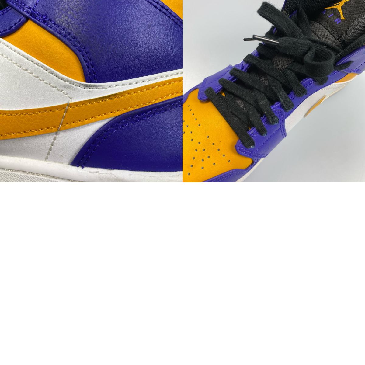 【中古】NIKE | ナイキ AIR JORDAN 1 MID LAKERS スニーカー DQ8426-517 年式:2022A/W マルチカラー 25.5cm