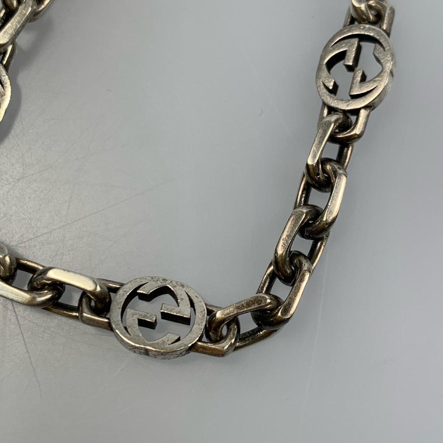 【中古】GUCCI | グッチ インターロッキングチェーン ブレスレット 620798