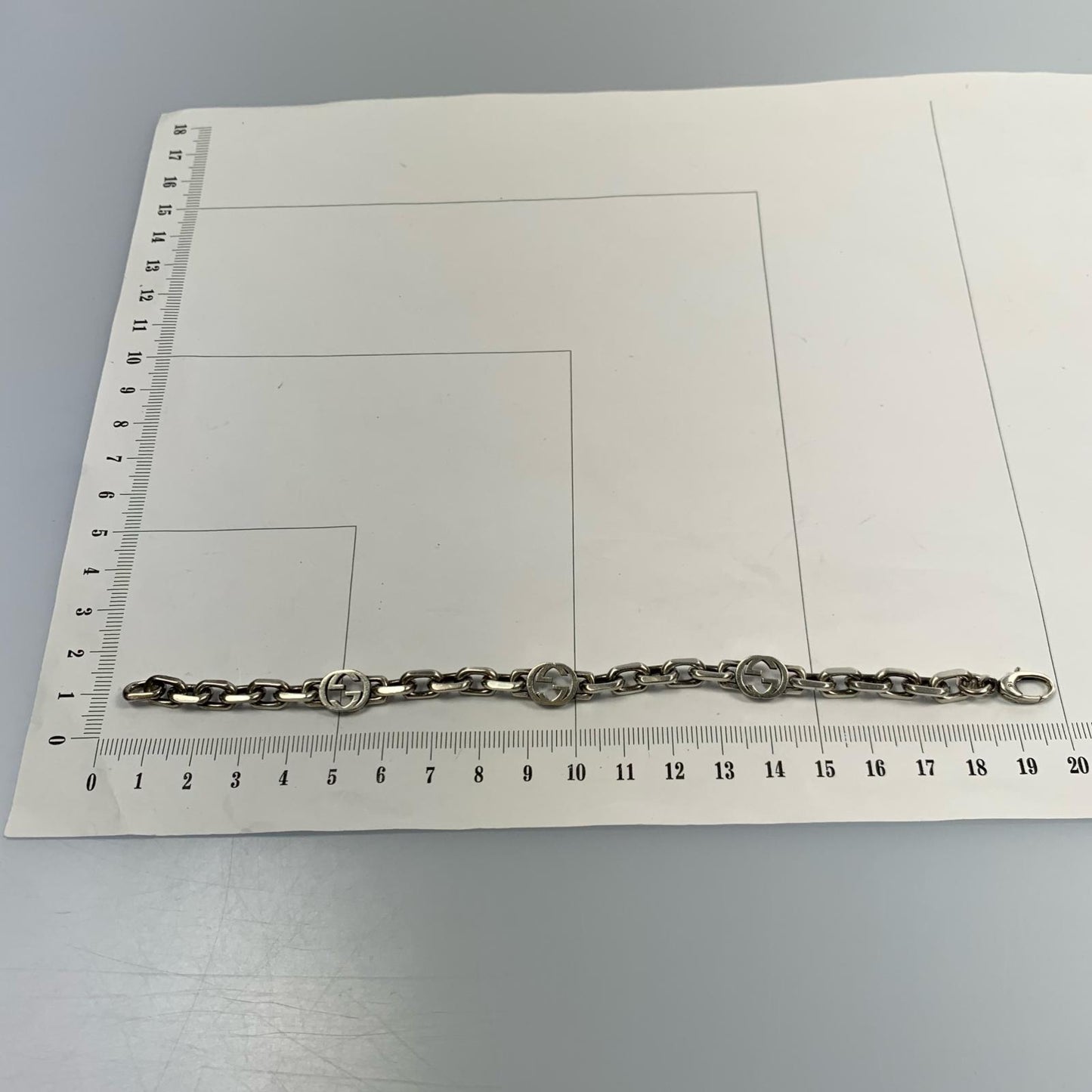 【中古】GUCCI | グッチ インターロッキングチェーン ブレスレット 620798