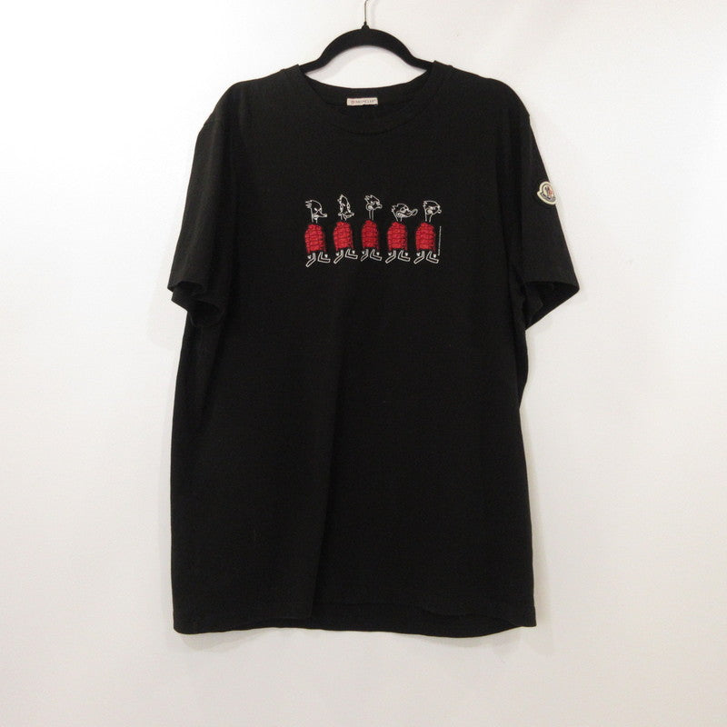 【中古】MONCLER | モンクレール SS TSHIRT 半袖Tシャツ H20918C00029 国内正規品 ブラック サイズ:XL