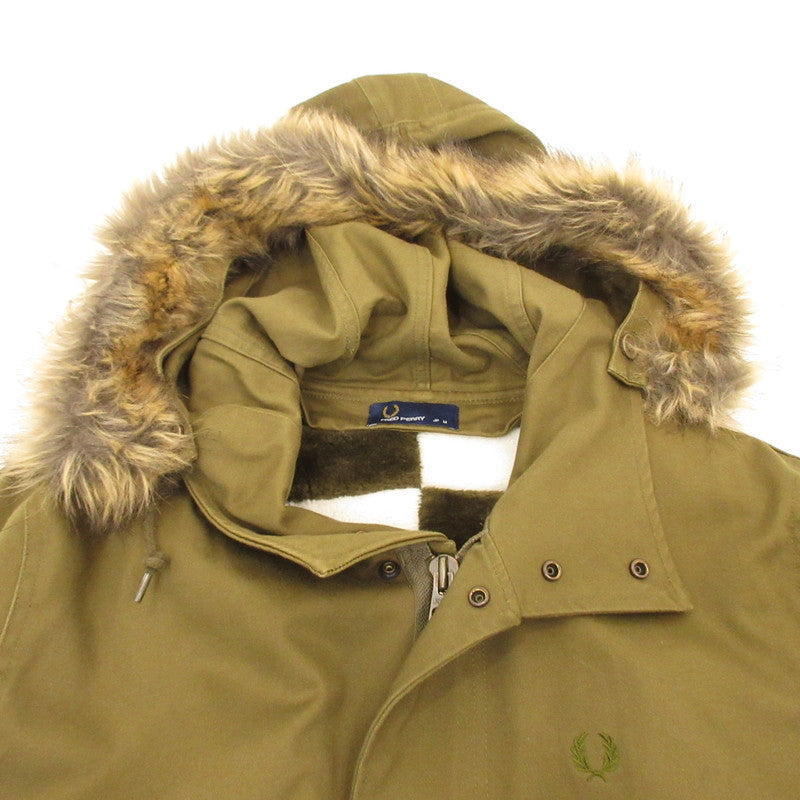 【中古】FRED PERRY | フレッドペリー Mods Parka Coat モッズコート F2476 カーキ サイズ:M