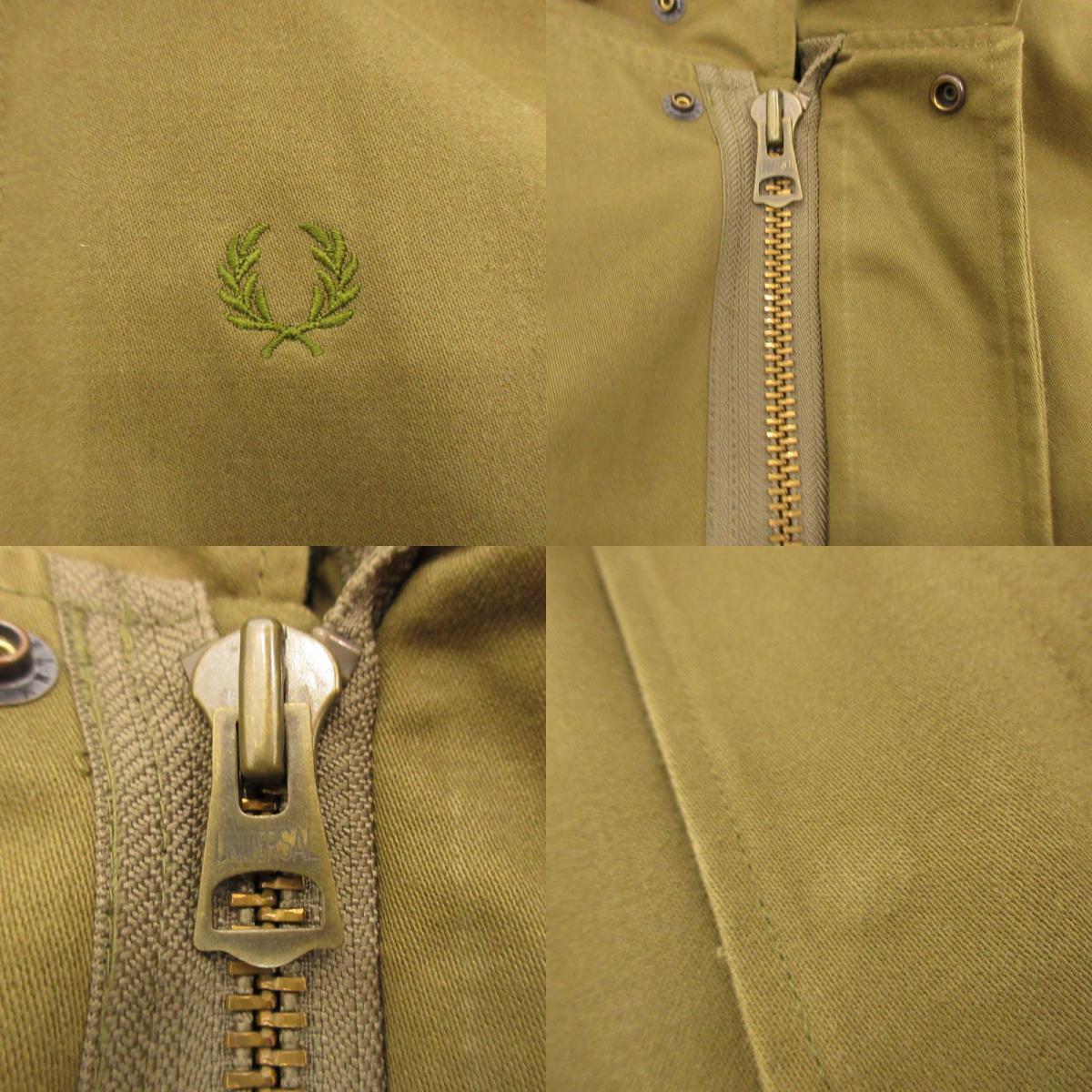 【中古】FRED PERRY | フレッドペリー Mods Parka Coat モッズコート F2476 カーキ サイズ:M