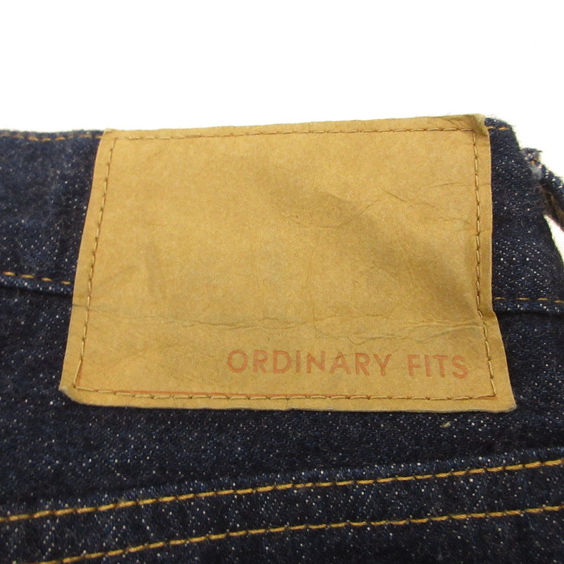 【中古】Ordinary fits | オーディナリーフィッツ デニムパンツ セルビッチ ネイビー サイズ:34