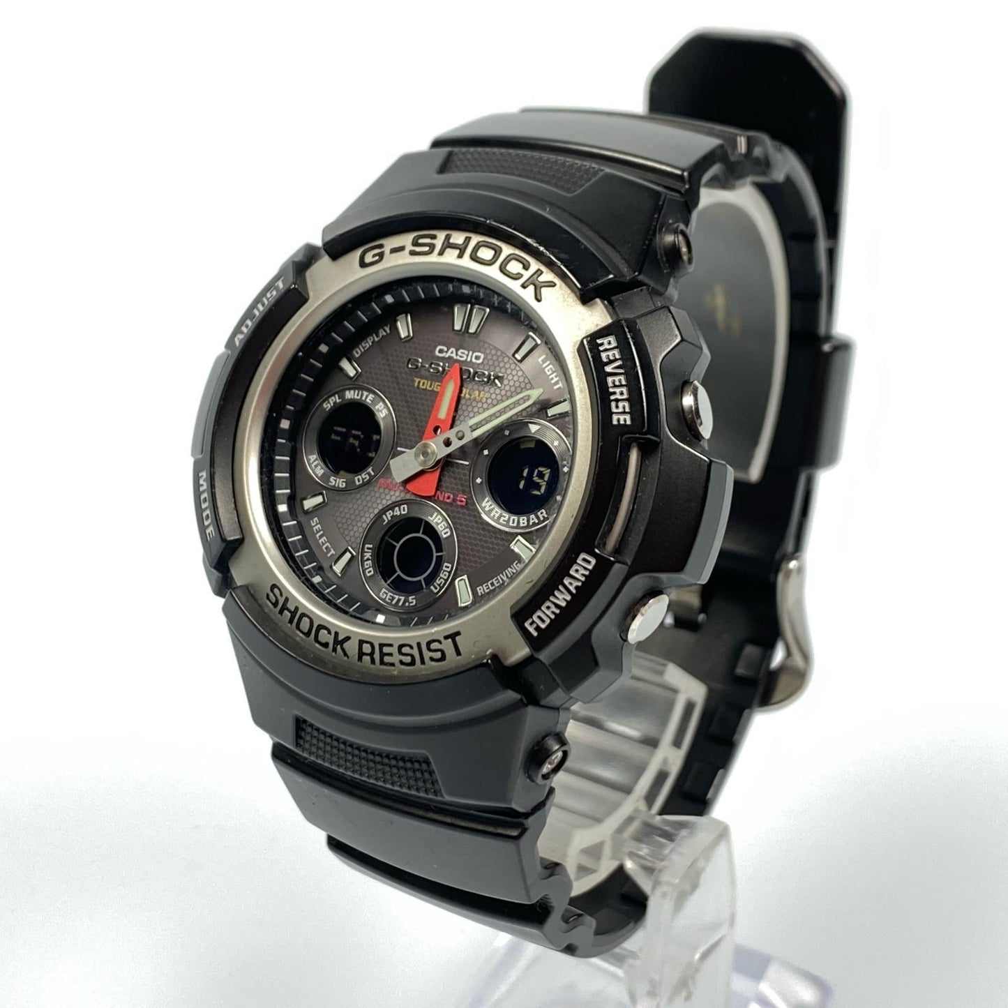 【中古】G-SHOCK | ジーショック 腕時計 AWG-101-1AJF アナデジソーラー ブラック