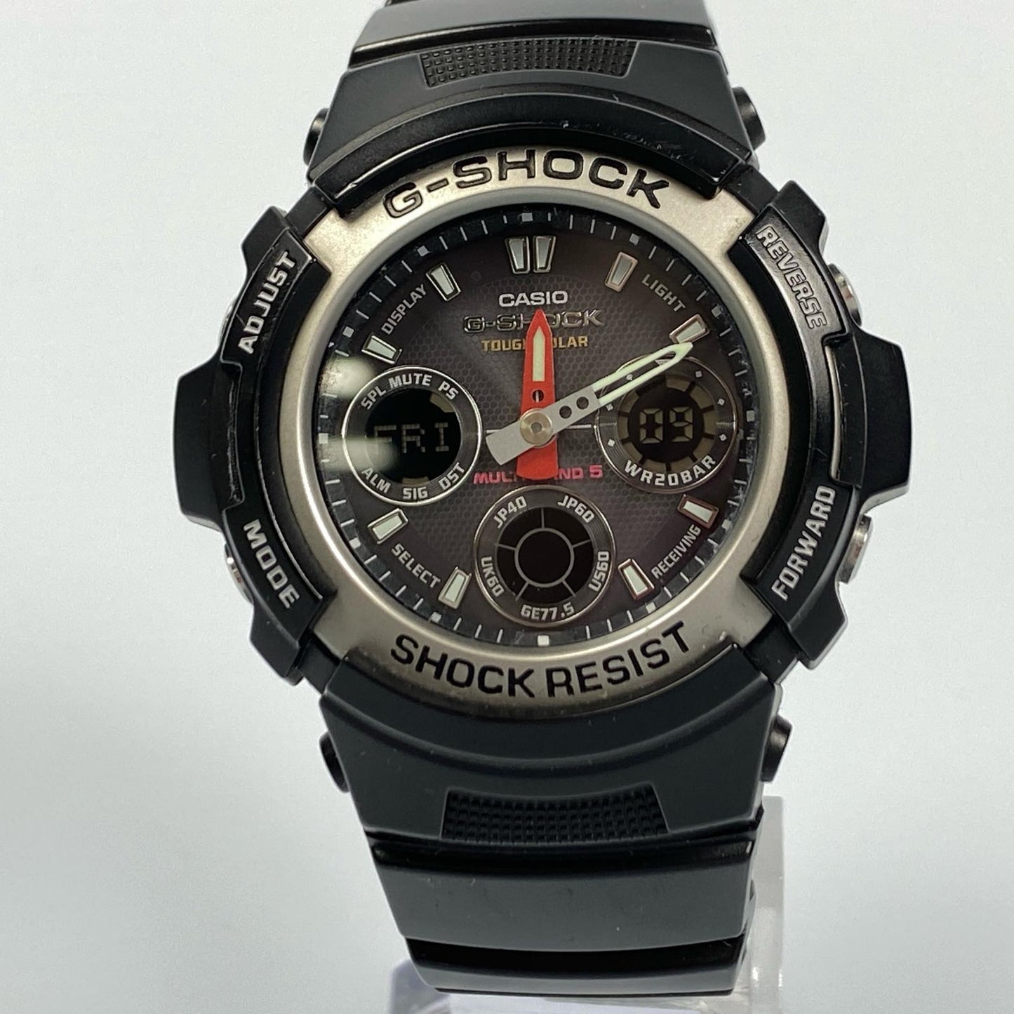【中古】G-SHOCK | ジーショック 腕時計 AWG-101-1AJF アナデジソーラー ブラック