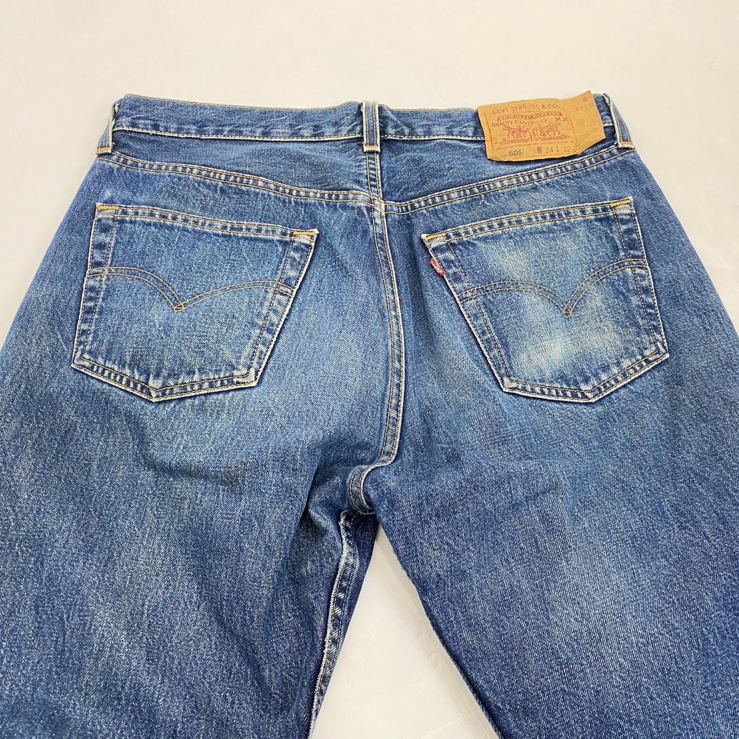 【中古】Levi's | リーバイス 501 デニムパンツ 553刻印 米国製 W:34 ブルー