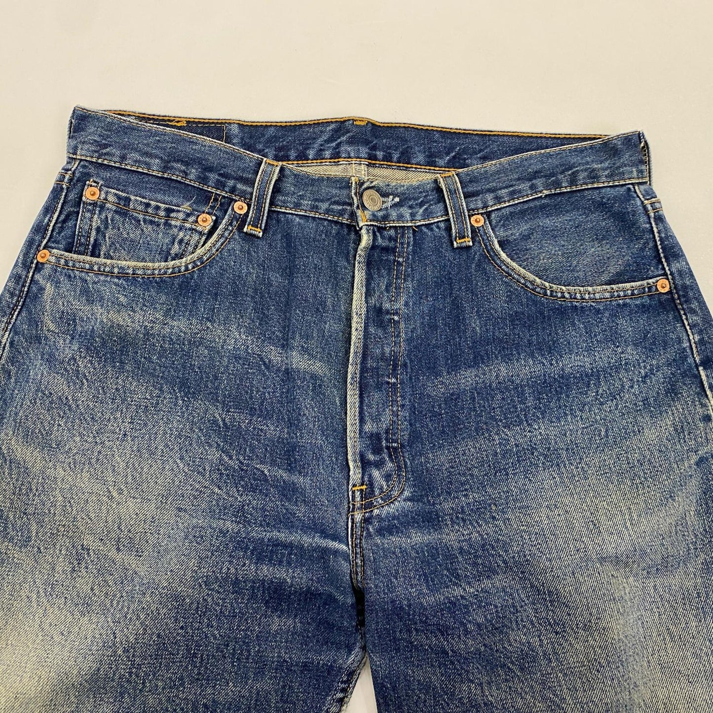 【中古】Levi's | リーバイス 501 デニムパンツ 553刻印 米国製 W:34 ブルー