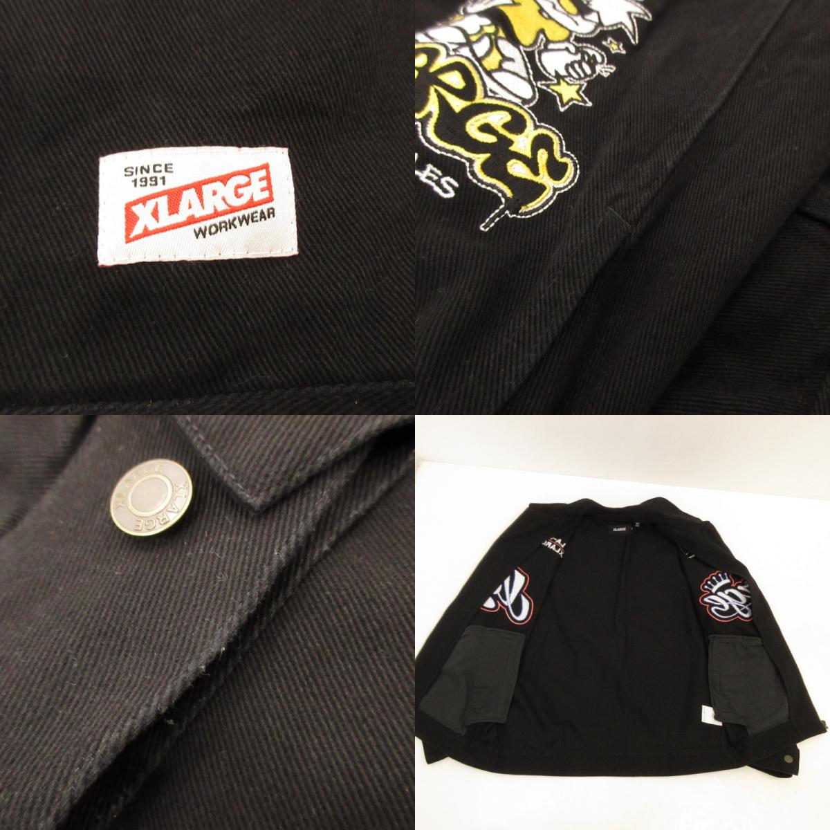 【中古】XLARGE | エクストララージ RECORDS WORK JACKET ブルゾン 101231021002 ブラック サイズ:S