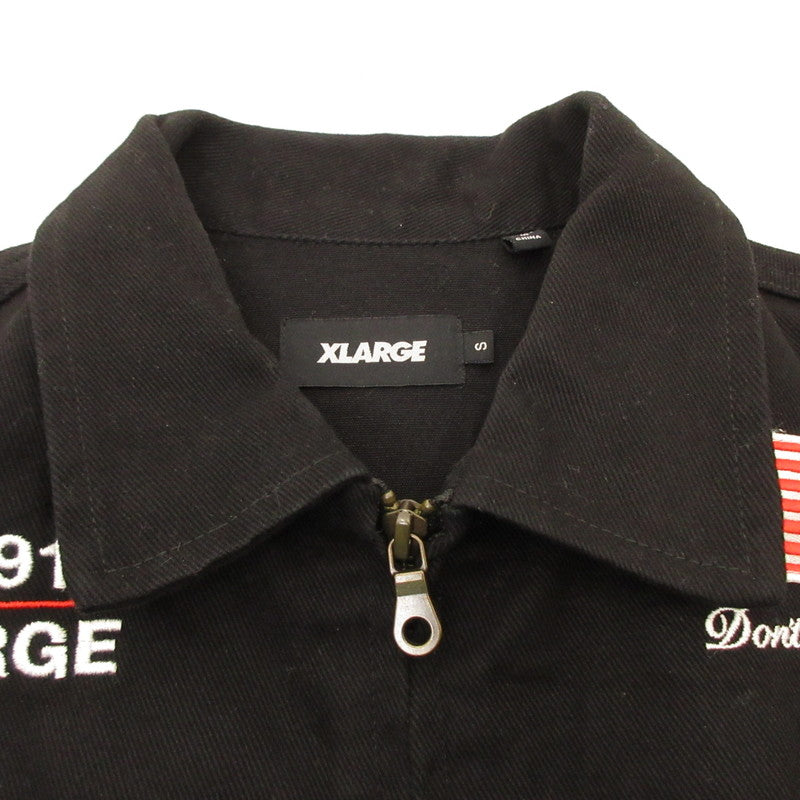 【中古】XLARGE | エクストララージ RECORDS WORK JACKET ブルゾン 101231021002 ブラック サイズ:S