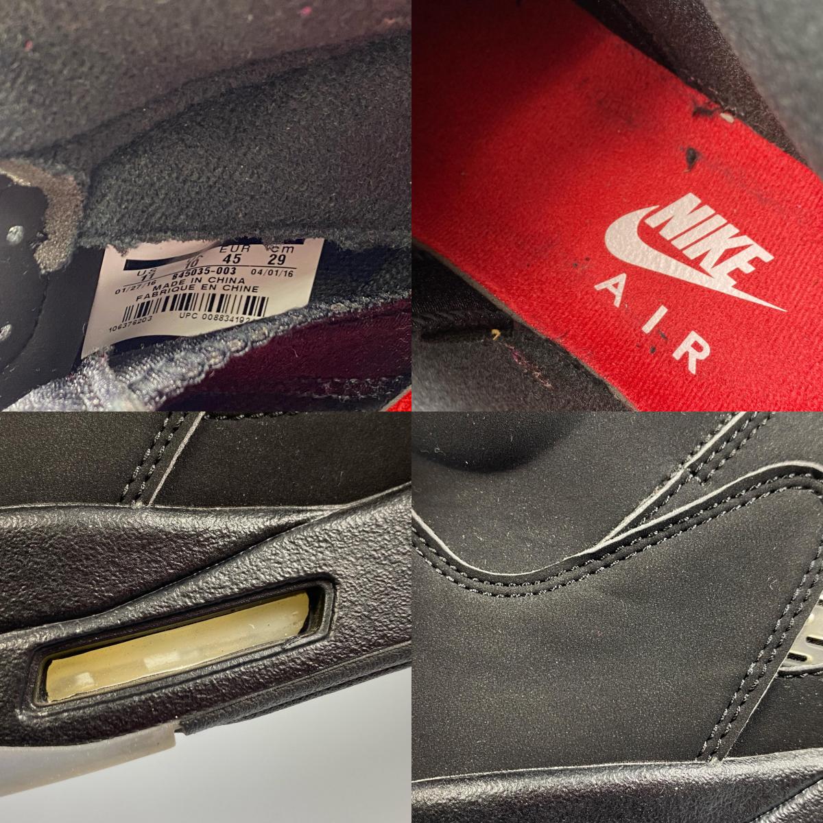 【中古】NIKE | ナイキ AIR JORDAN 5 RETRO OG スニーカー 845035-003 2016S/S 29.0cm ブラック 29cm