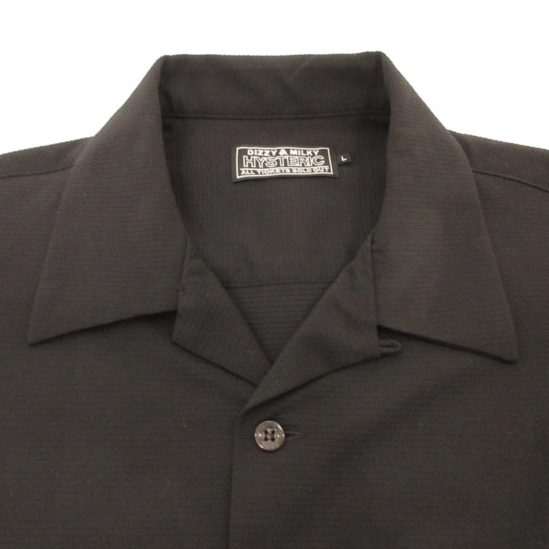 【中古】HYSTERIC GLAMOUR | ヒステリックグラマー HYSTERIC TIMES シャツ 半袖シャツ 02251CH04 ブラック サイズ:L