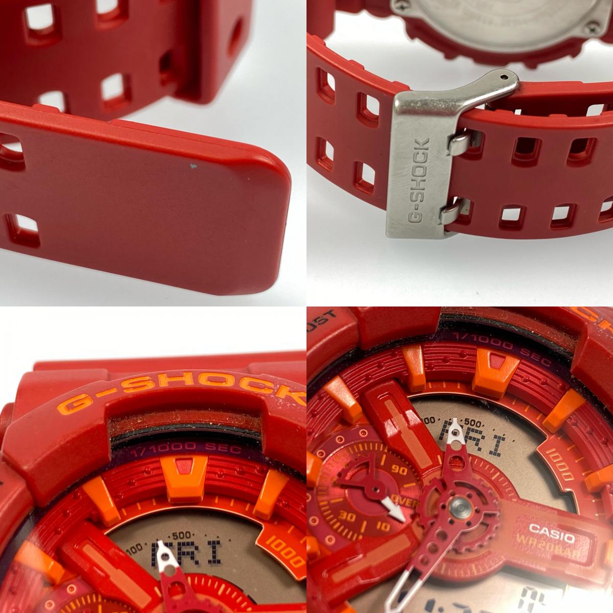 【中古】G-SHOCK | ジーショック 腕時計 GA-110AC-4AJF アナデジクォーツ レッド